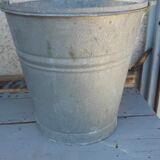 Vintage zinc galvanized steel bucket