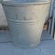Vintage zinc galvanized steel bucket
