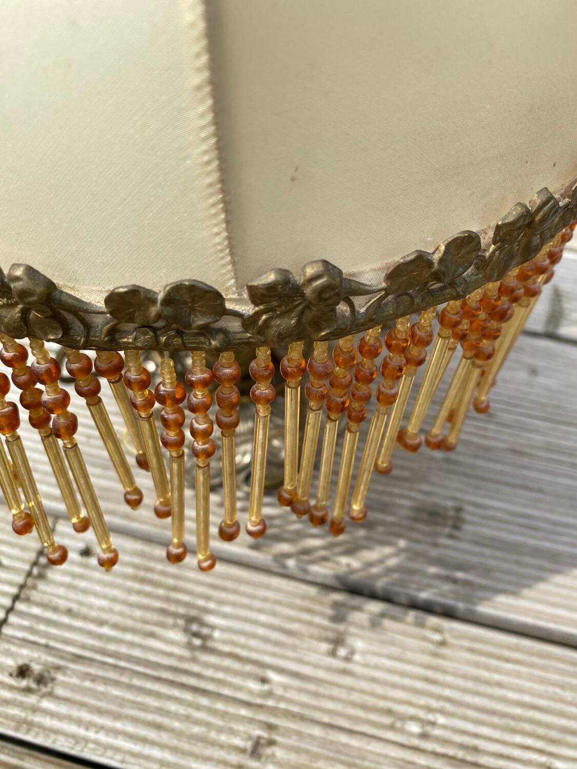 Bronze and brass art deco Charleston lamp