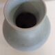 Small blue-grey glazed stoneware vase signed CB, studio work, year