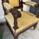 Fauteuil trône style gothique renaissance