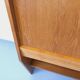 Meuble secrétaire bibliothèque de rangement vintage en bois de chêne