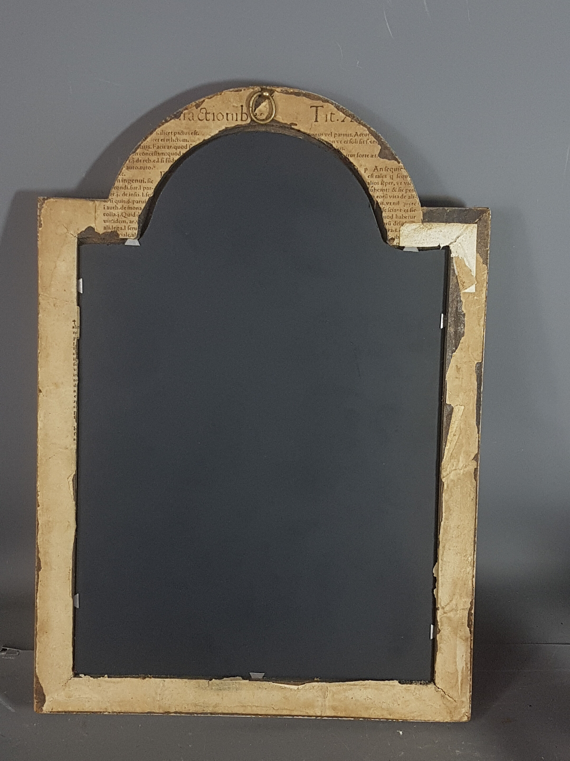 Mirror in old frame wood engraved gilded with gold leaf 40x28 cm