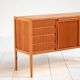 Buffet scandinave en teck avec bureau escamotable, années 1960