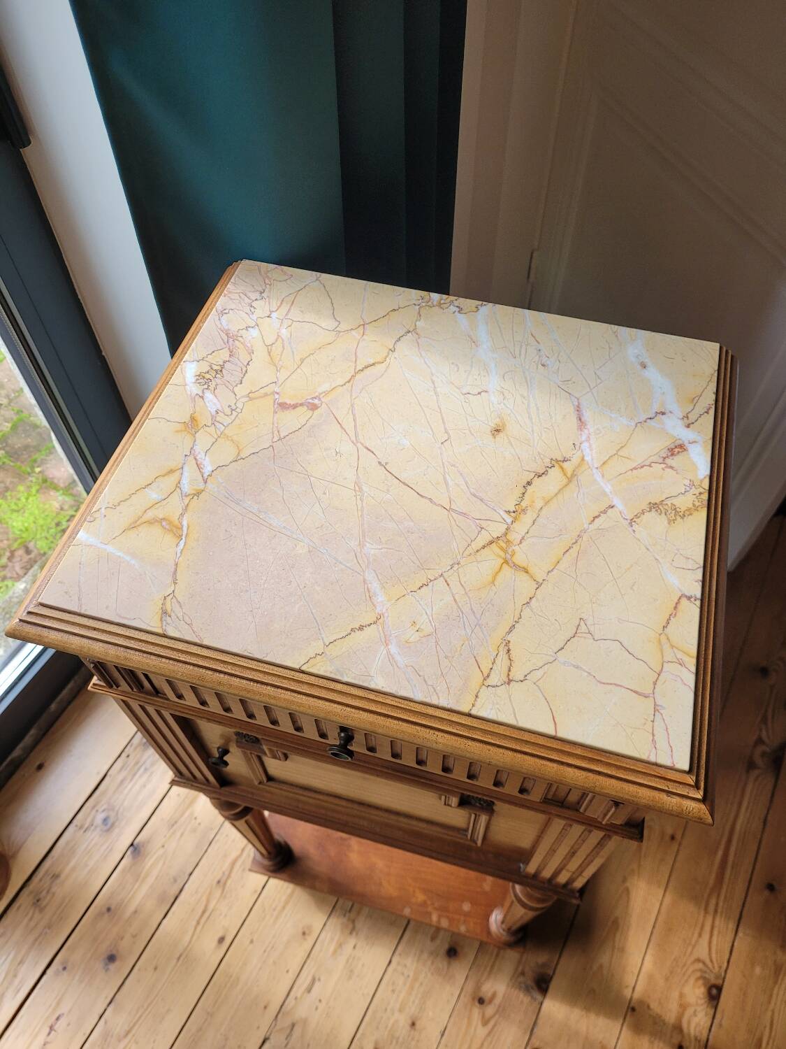 Louis Bonnin bedside table in Henri II style