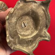 Antique candle holder flowers and leaves bronze art nouveau antique