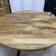 Industrial dining table for 6 to 8 people in mango and cast iron