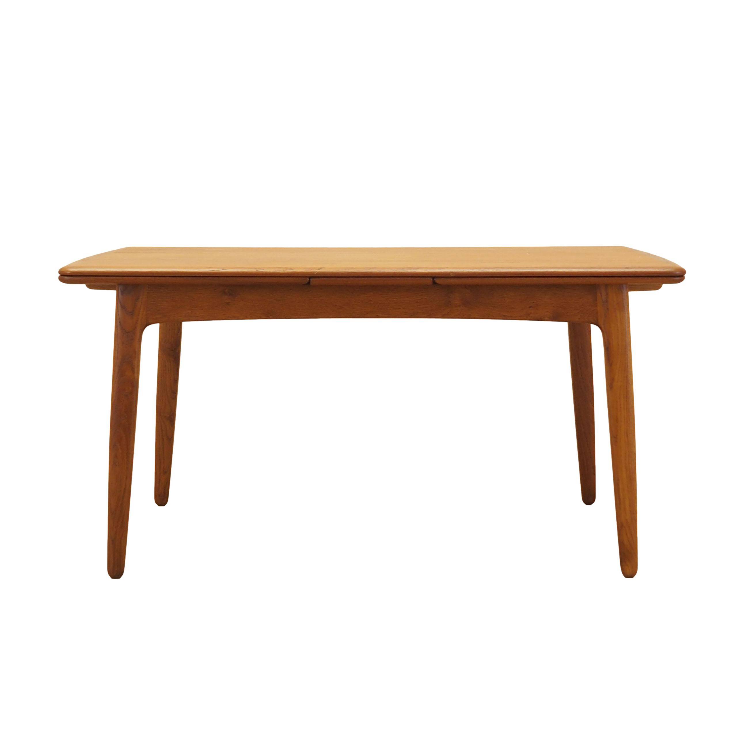 Table en teck, design danois, années 1970, fabriquée au Danemark