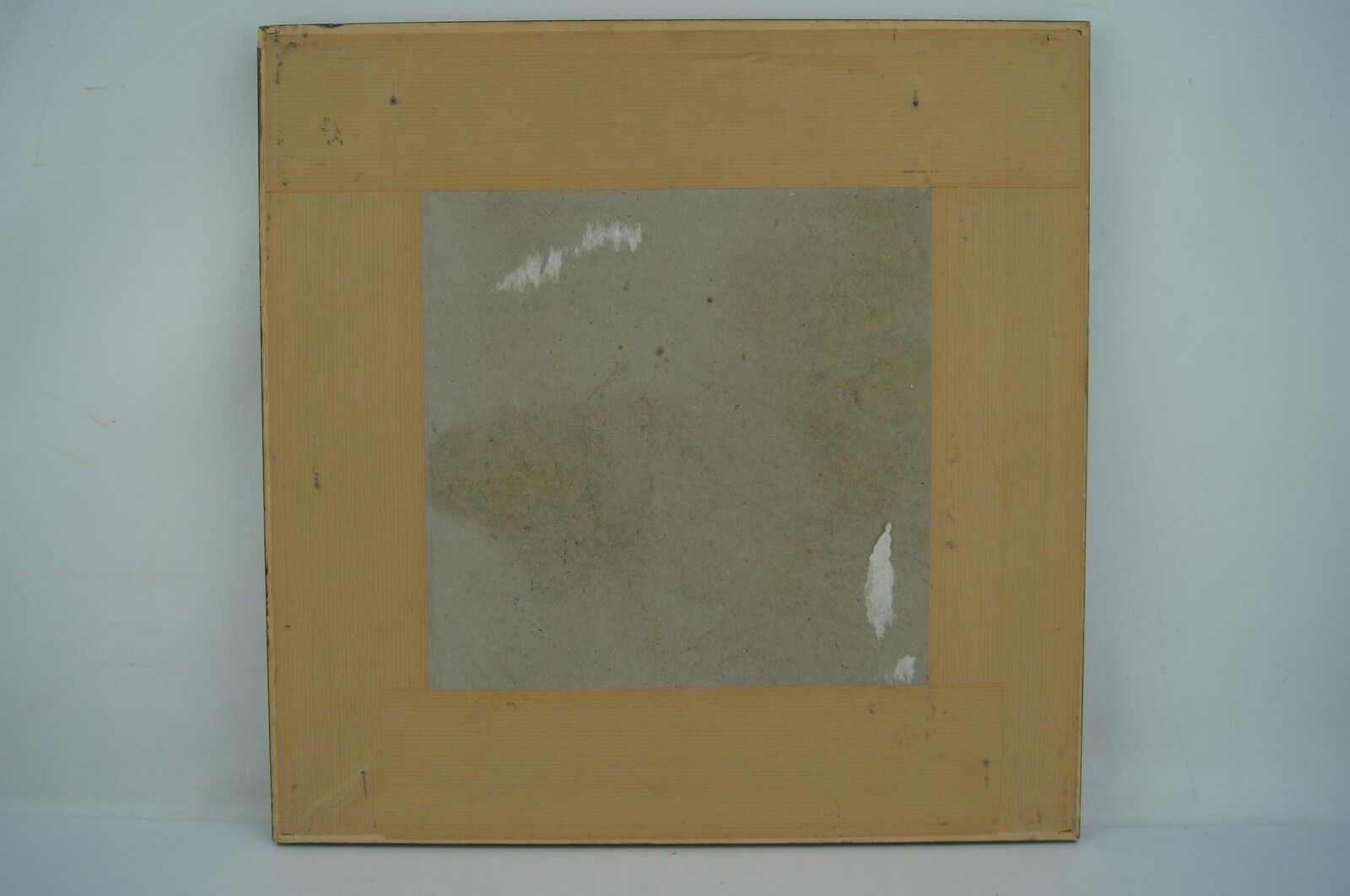 Ancient painting on fabric, asian landscape, with frame 40 x 39.5 cm