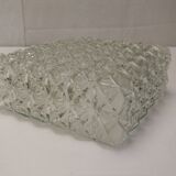 Old vintage ceiling light molded glass suspension chandelier