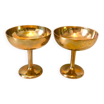 Golden Brass Footed Cups