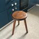 Tabouret de ferme tripode vintage