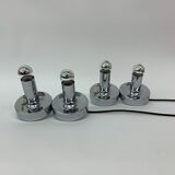 Set of 2 Space age chrome bedside lamps , 1970’s