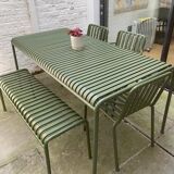 Hay Palissade dining table, chairs and bench