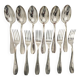 12 silver-plated Art Deco cutlery sets