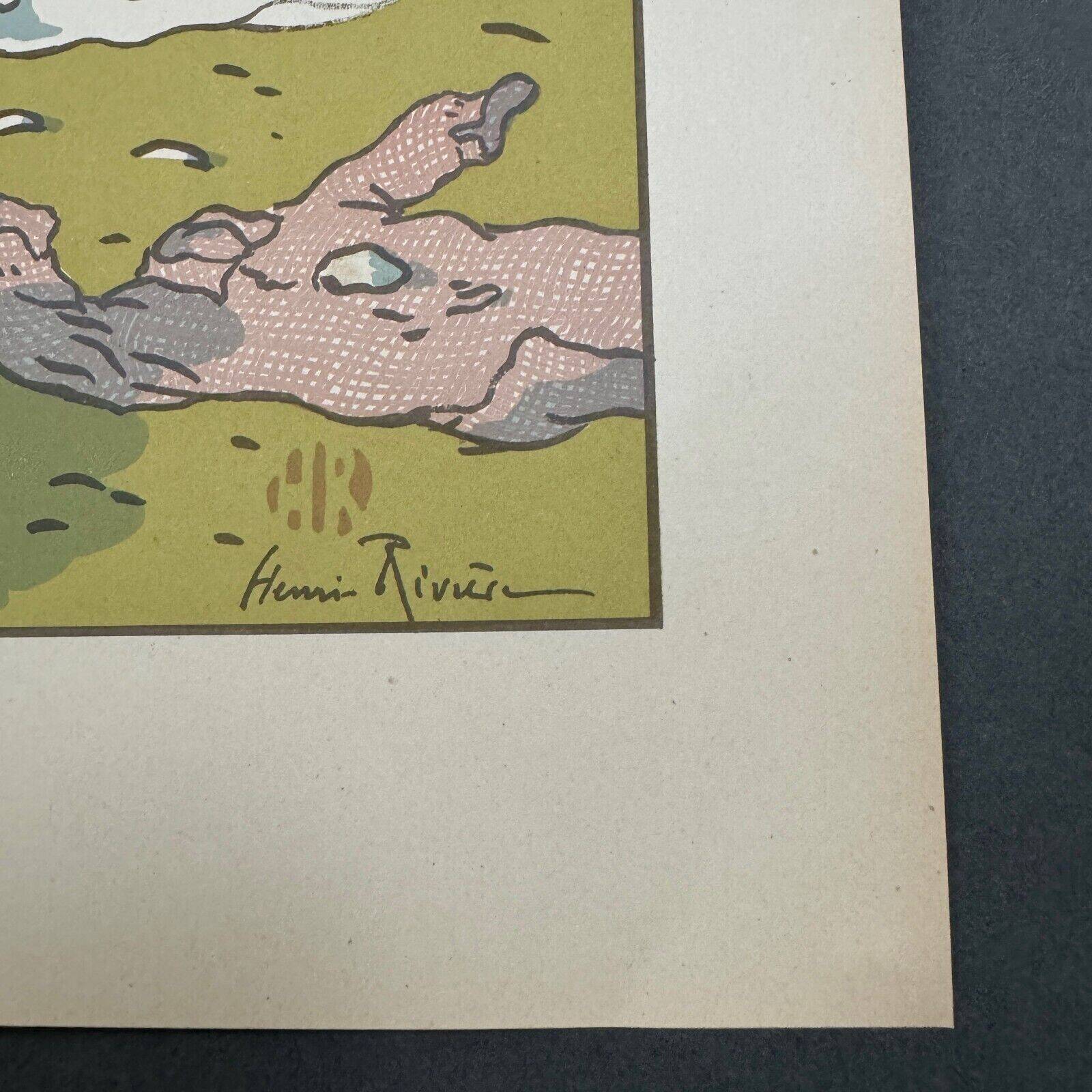 Lithograph by Henri Rivière Le Vent