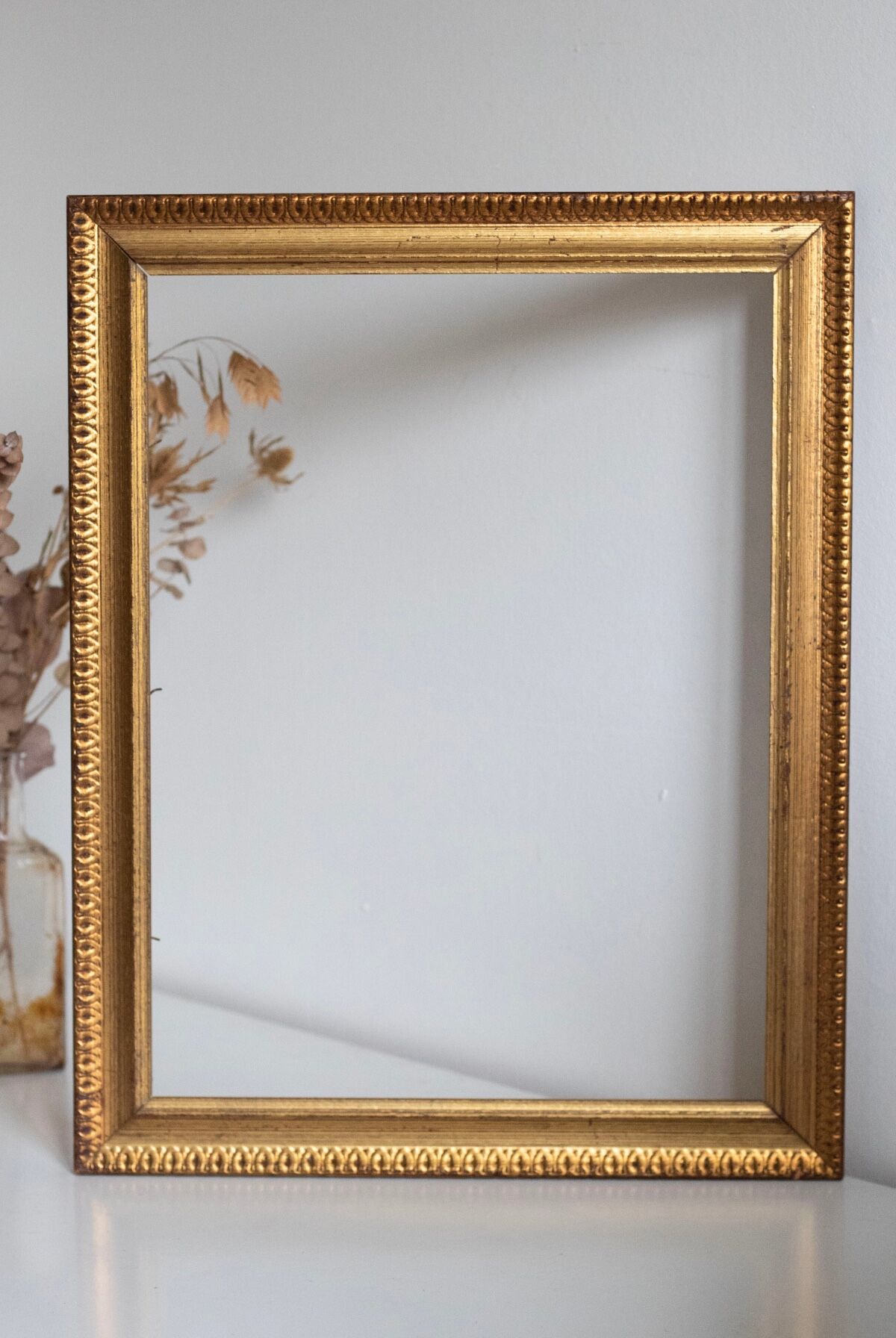 Old gilded wooden frame