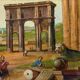 "The forum", a naive and romantic vision of Roman ruins, Italy, 19th century.