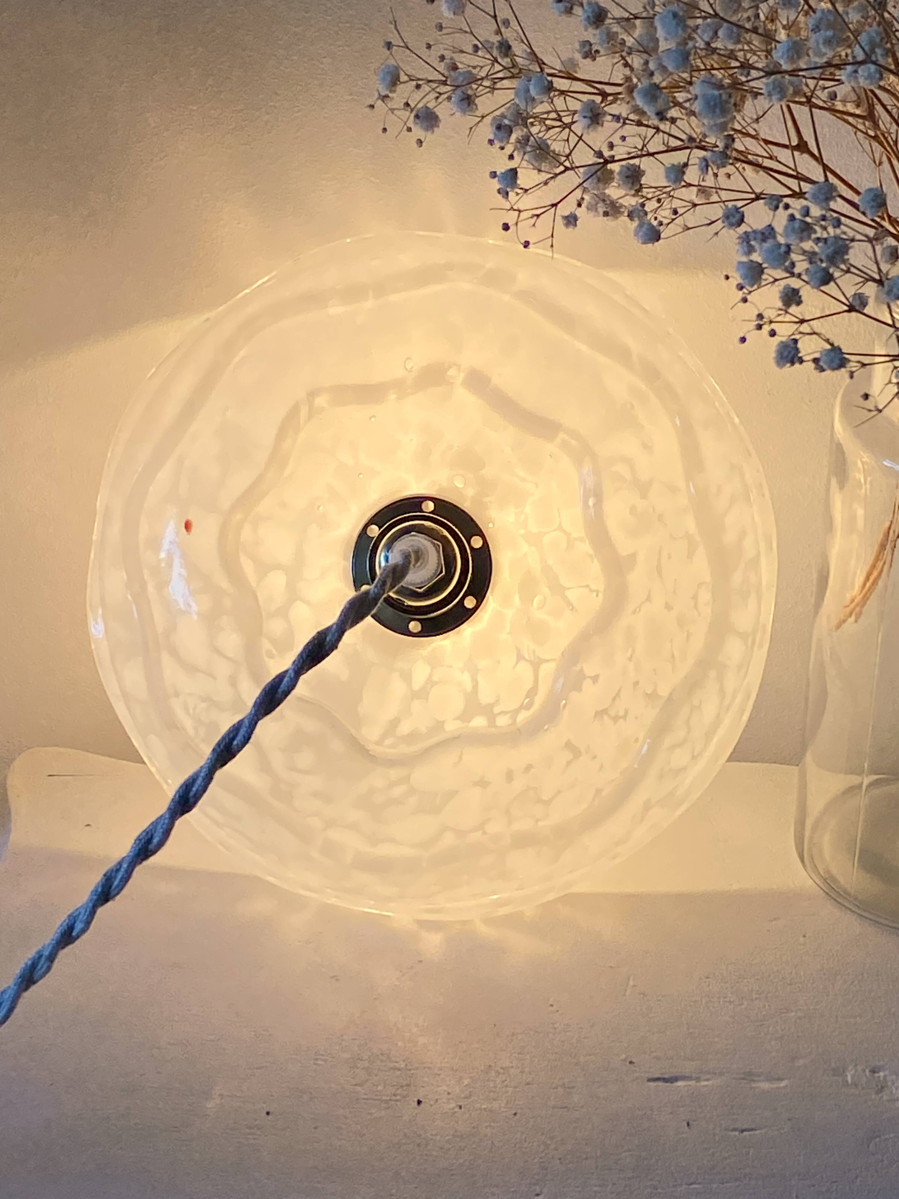 Clichy white glass pendant light