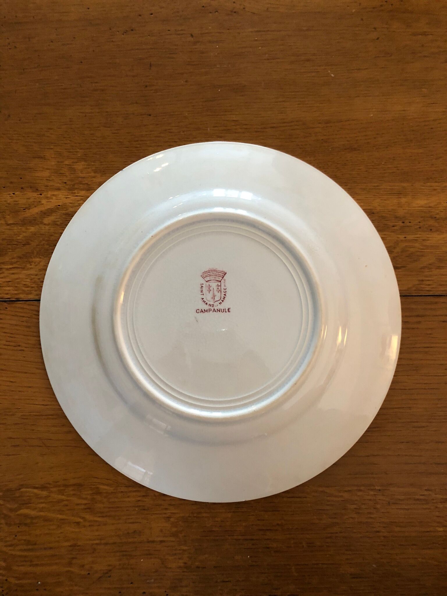 Flat plate Saint-Amand Campanule service