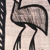 Vintage Korhogo Senoufo canvas tapestry L.103 cm