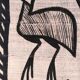 Vintage Korhogo Senoufo canvas tapestry L.103 cm