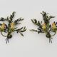 Large pair of olive branch wall sconces Art et FLoritude