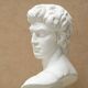 Plaster bust of a man: David, 1980s