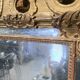 Regency period mirror with a carved and gilded wooden pediment – 18th century