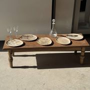 Small oval beige solid petrified wood tray or pocket emptier D24-19 -3311