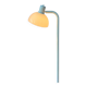 Vintage floor lamp in white metal with acrylic shade.