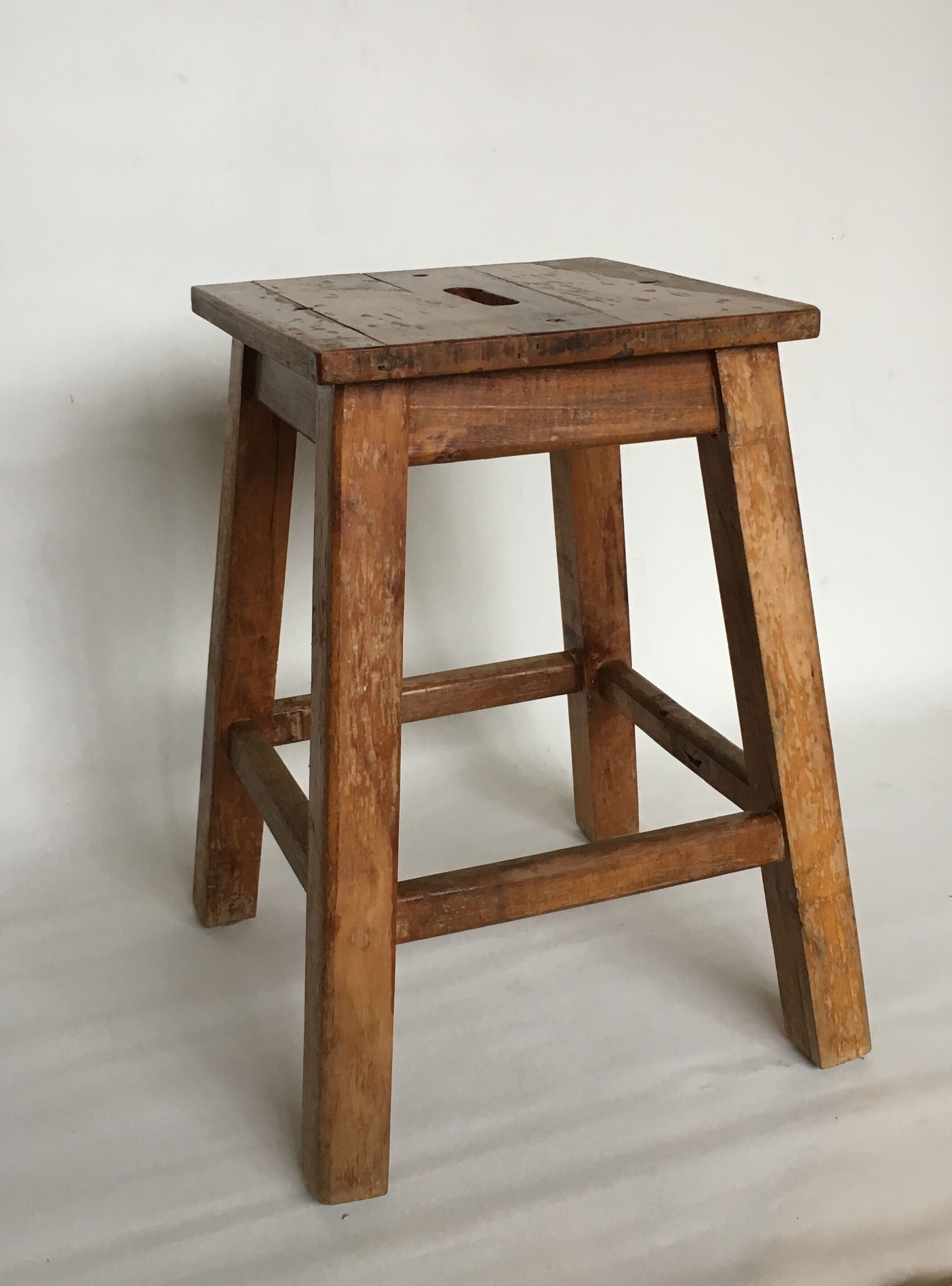 Massive wooden stool