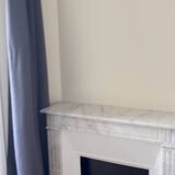 Louis XVI style Carrara marble fireplace