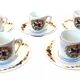 5 Tasses soucoupes à café Limoges Porcelaine BM Porcelaine Française