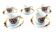 5 Limoges Porcelain Coffee Cups / Saucers BM French Porcelain