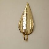 Single mid-century Swedish brass sconce