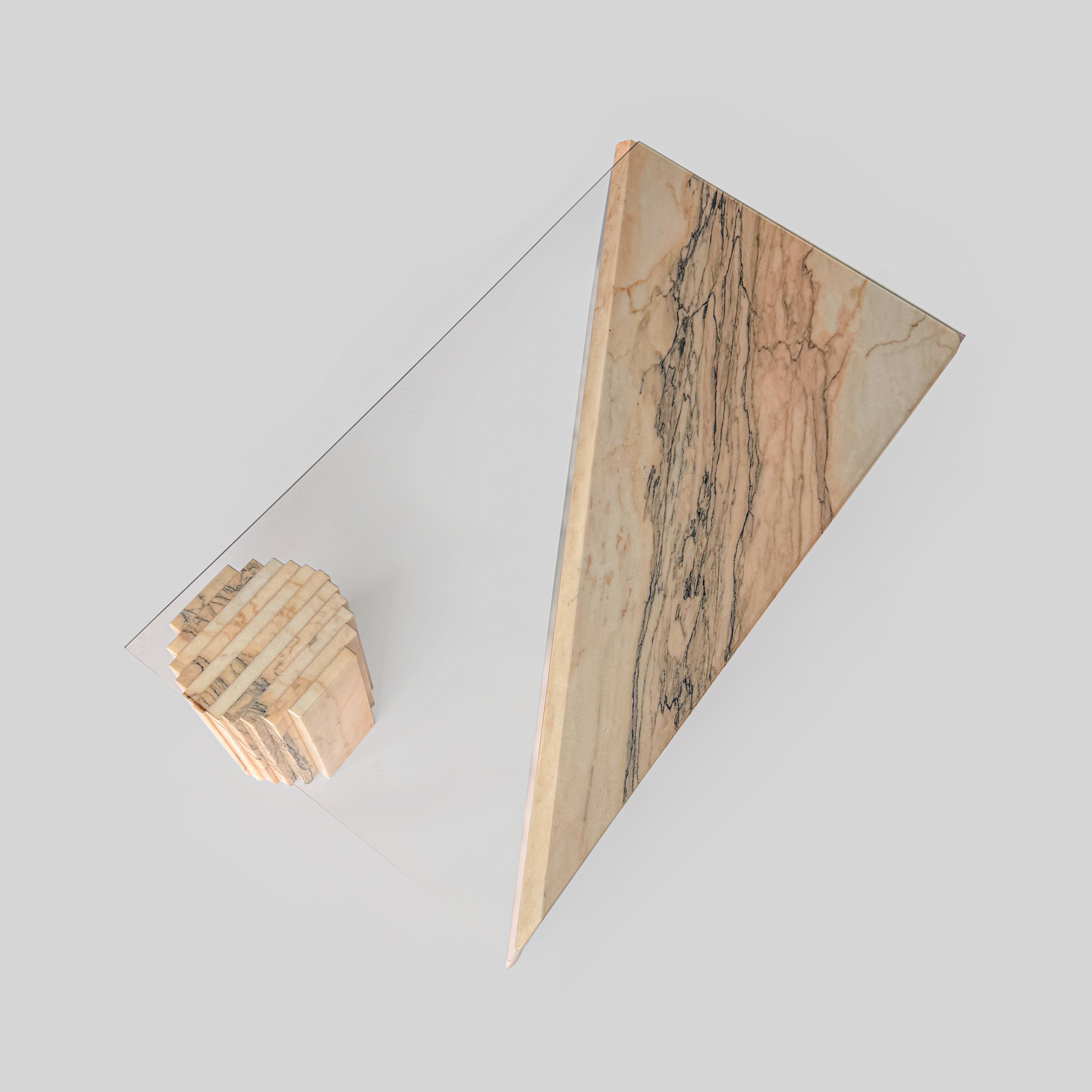 Vintage marble coffee table, 1980s.