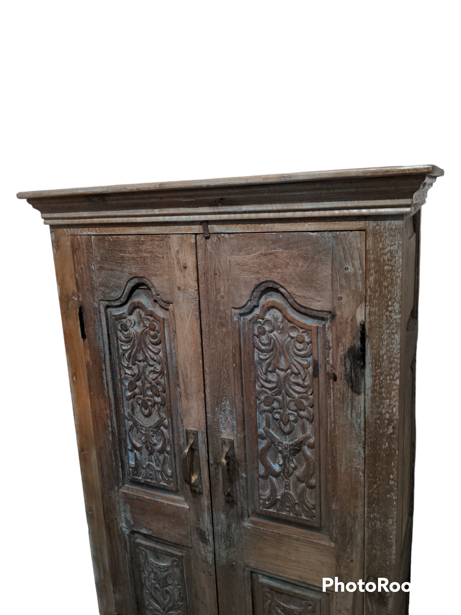 Carved teak cabinet