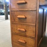 Solid oak administration cabinet desk 1950