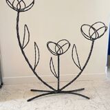 Vintage curved steel plant shelf