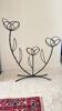 Vintage curved steel plant shelf