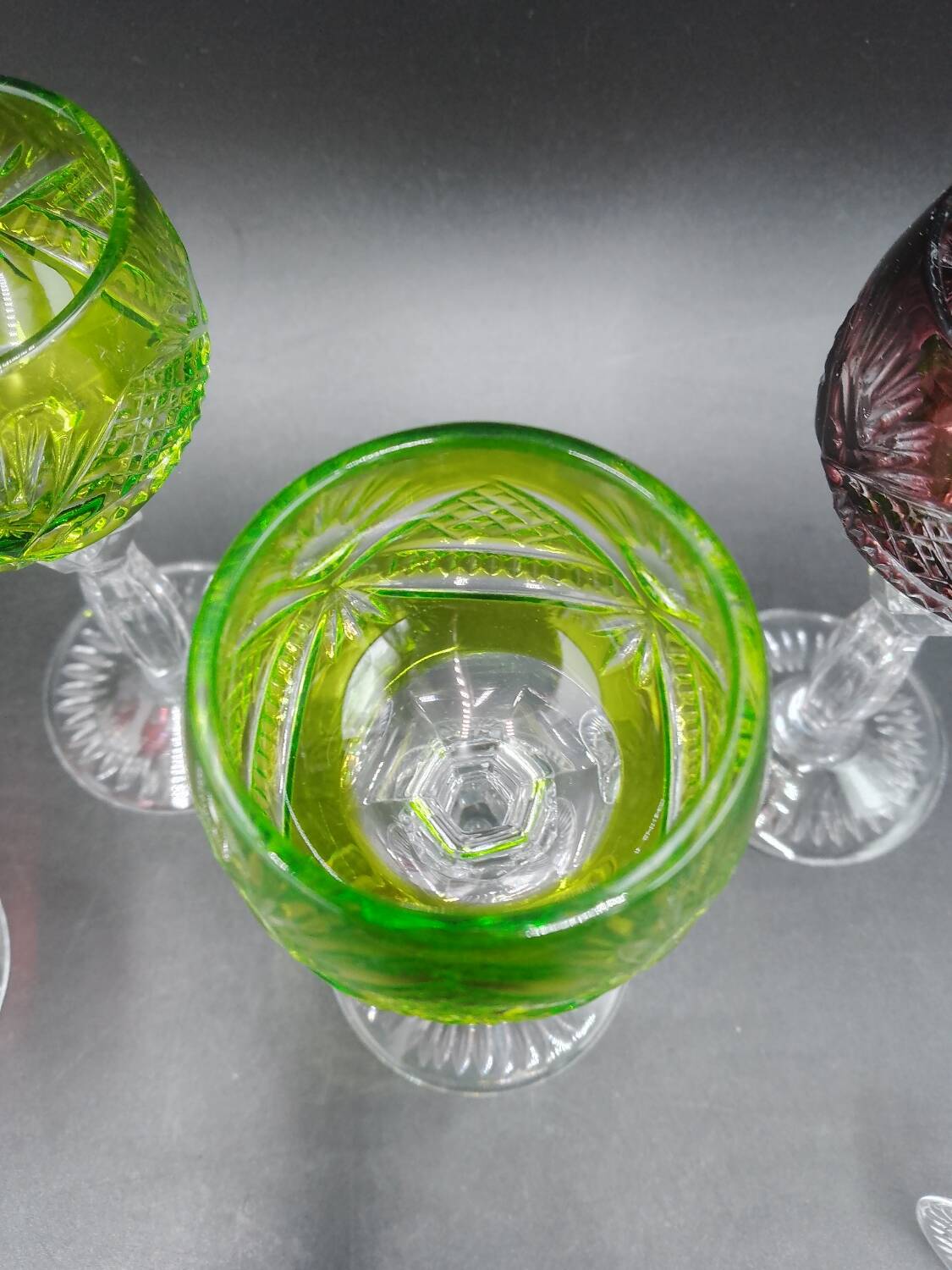 6 Nachtmann Weinrömer Crystal Liqueur Glasses