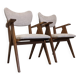 Pair of Scandinavian bridge armchairs in teak, Denmark circa 1950.