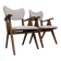 Pair of Scandinavian bridge armchairs in teak, Denmark circa 1950.