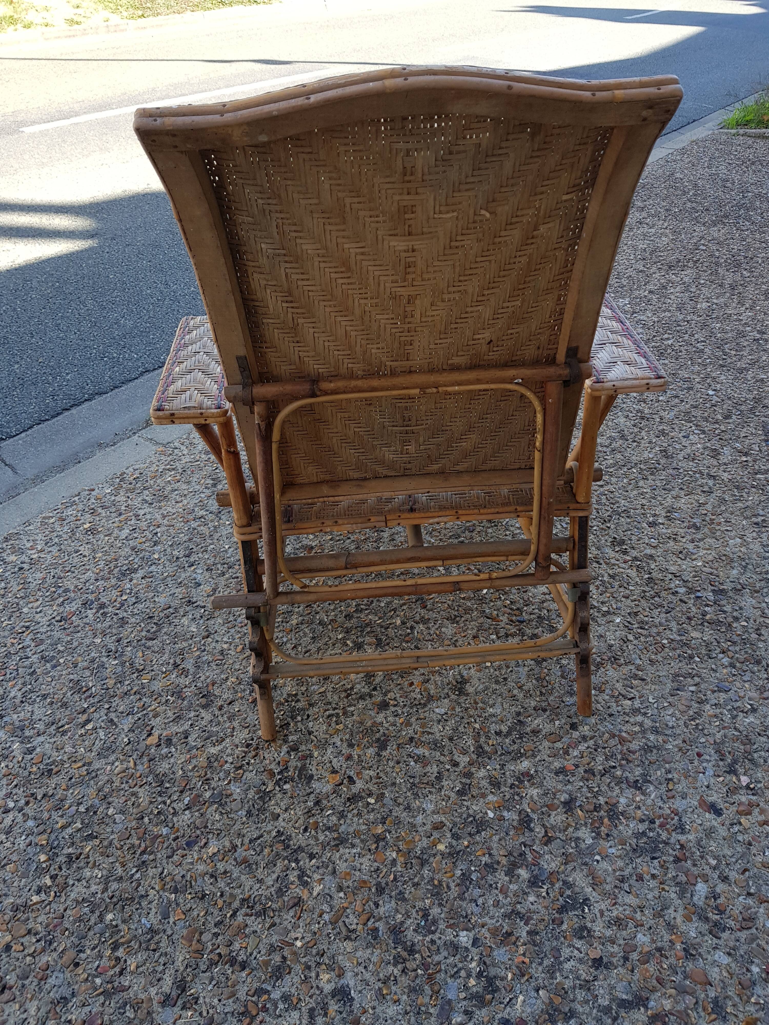 Chair long rattan