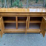 Buffet enfilade Louis Philippe en chêne massif du 20ème 186cm