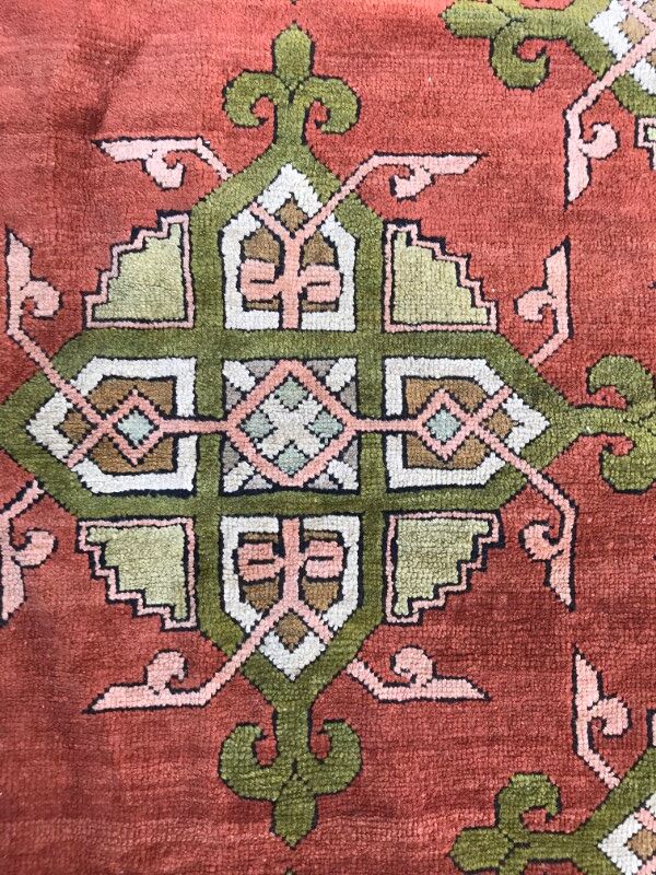 Tapis ancien turc décoratif fait main 190x210 cm