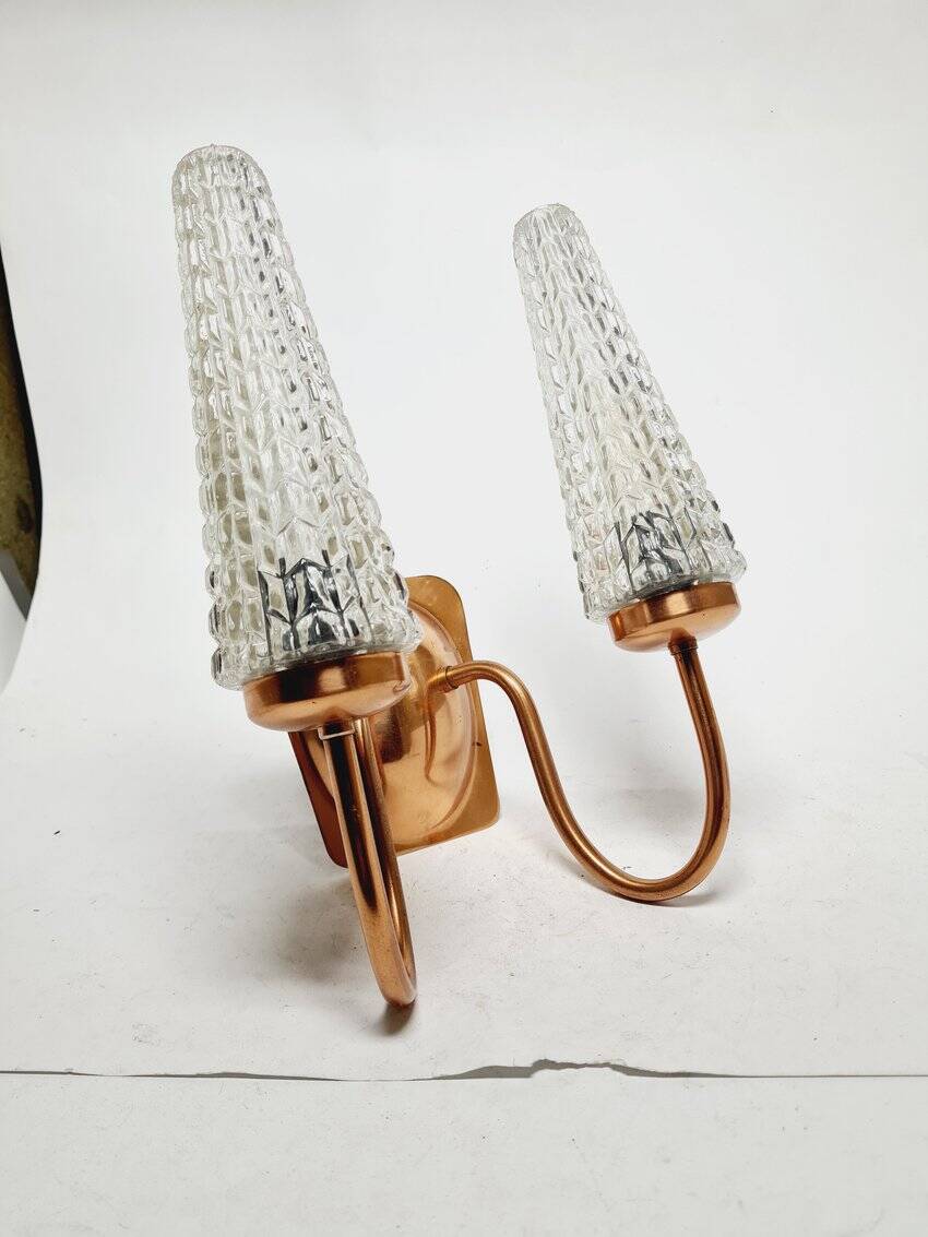 2-armed wall lamp from Elmet Zabrze, Poland, 1970s