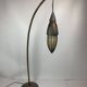 Lampadaire rustique patiné en cuivre et acier avec lanterne, Indonésie 1980