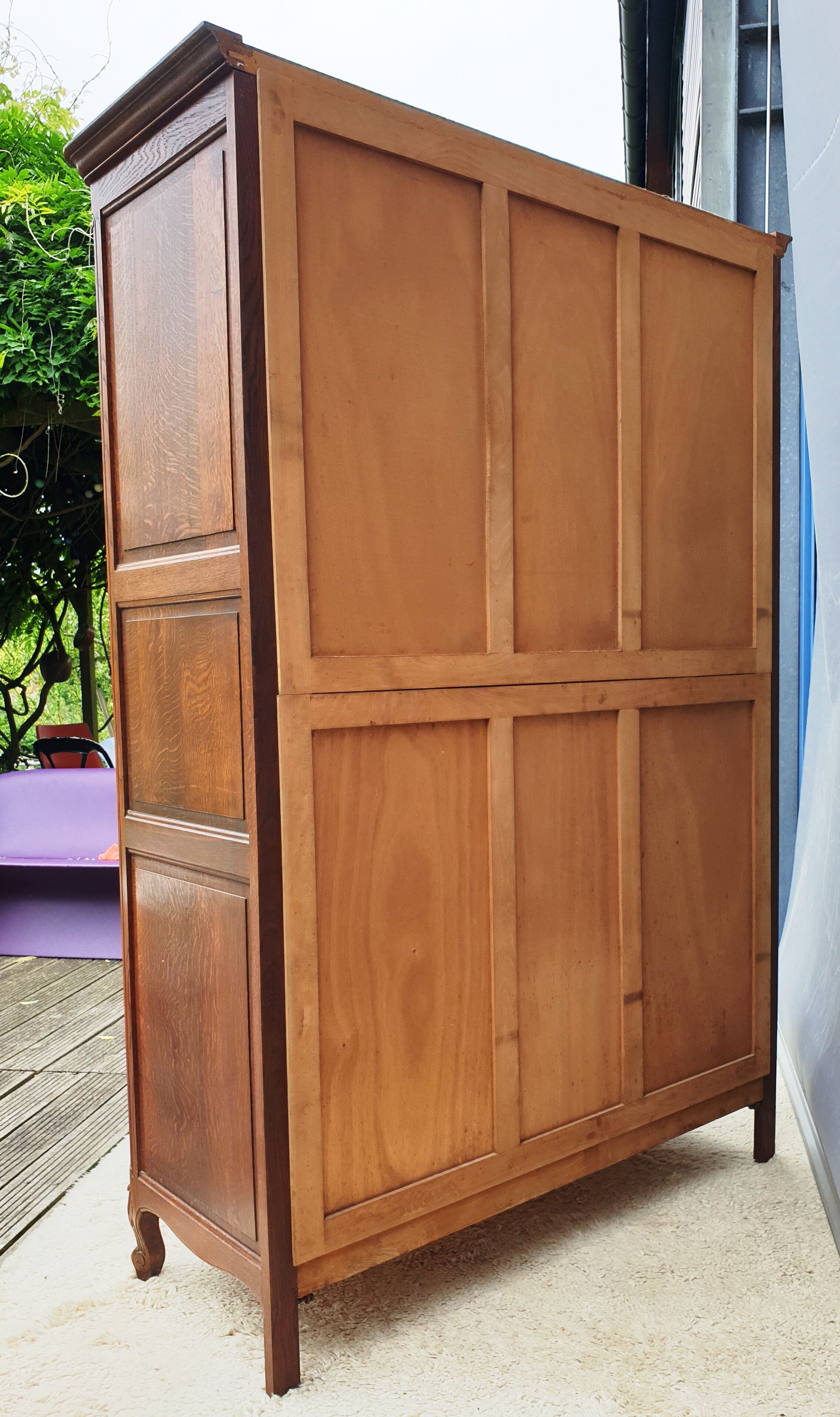 Evolutionary bookcase dressing room Oak Louis XV style